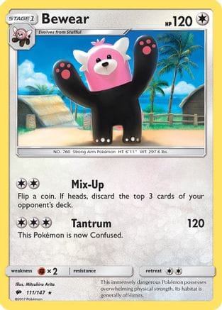 'Pokemon - 'Bewear 111  SM  Burning Shadows - Rare