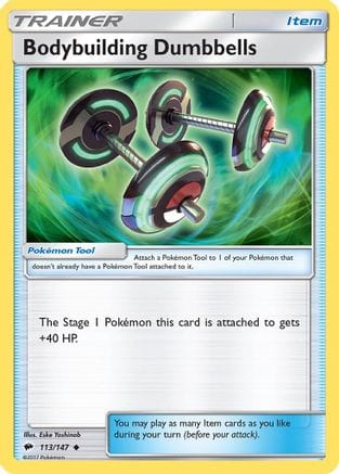 'Pokemon - 'Bodybuilding Dumbbells 113/147  SM  Burning Shadows - Uncommon