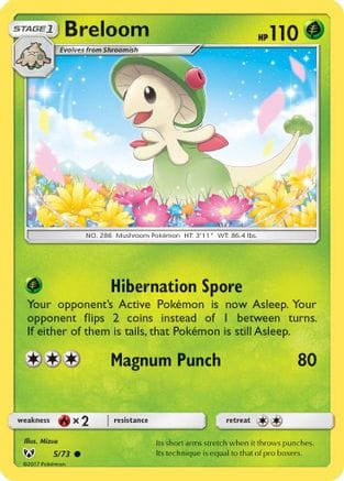 'Pokemon - 'Breloom 005/73  Shining Legends - Common