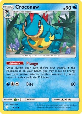 'Pokemon - 'Croconaw 019/73  Shining Legends - Common