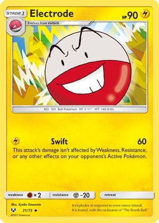 'Pokemon - 'Electrode 031/73  Shining Legends - Uncommon