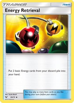 'Pokemon - 'Energy Retrieval 059/73  Shining Legends - Uncommon