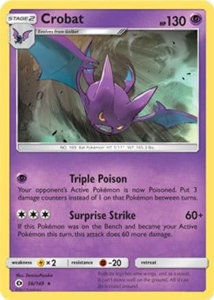 'Pokemon - 'Crobat 056/149  Deck Exclusives - Rare