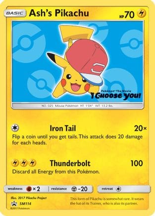 'Pokemon - 'Ash's Pikachu SM114  SM Promos - Promo