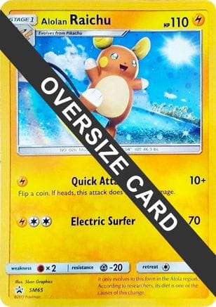 'Pokemon - 'Alolan Raichu SM65  - Holofoil Jumbo Cards - Promo