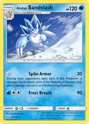 'Pokemon - 'Alolan Sandslash 029/156  SM  Ultra Prism - Rare