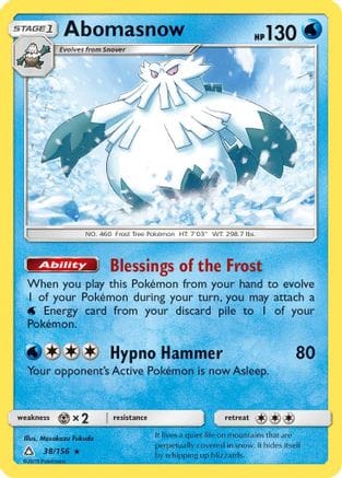 'Pokemon - 'Abomasnow 038  SM  Ultra Prism - Rare