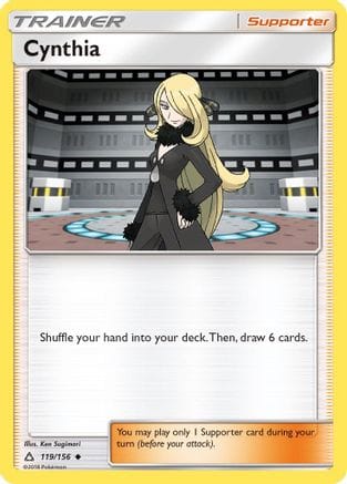 'Pokemon - 'Cynthia 119/156  - Reverse Holofoil SM  Ultra Prism - Uncommon