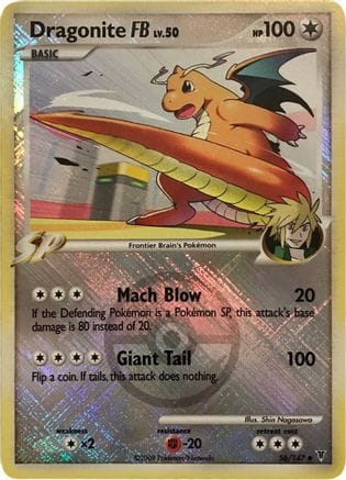 'Pokemon - 'Dragonite FB 056/147  - Reverse Holofoil League & Championship Cards - Promo