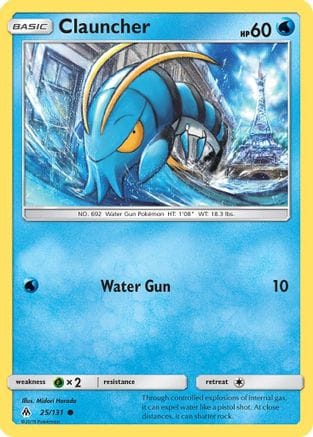 'Pokemon - 'Clauncher 025  - Reverse Holofoil SM  Forbidden Light - Common