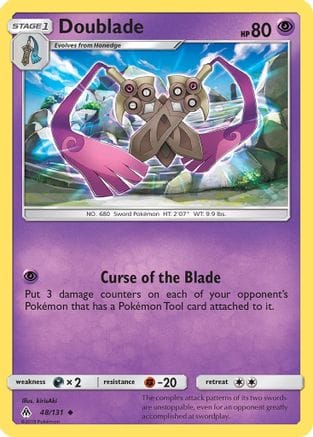 'Pokemon - 'Doublade 048  SM  Forbidden Light - Uncommon