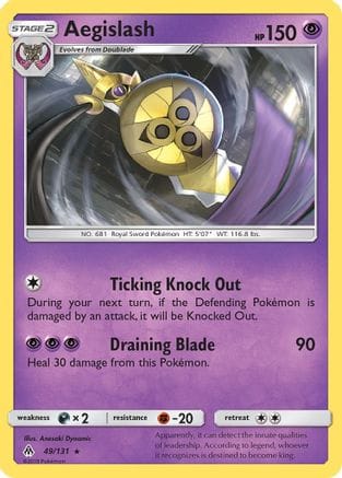 'Pokemon - 'Aegislash 049  SM  Forbidden Light - Rare