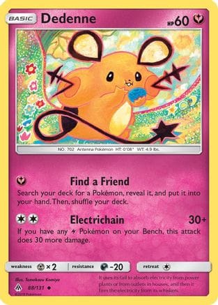 'Pokemon - 'Dedenne 088/131  SM  Forbidden Light - Uncommon