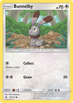'Pokemon - 'Bunnelby 097  - Reverse Holofoil SM  Forbidden Light - Common