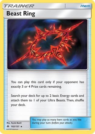 'Pokemon - 'Beast Ring 102/131  SM  Forbidden Light - Rare