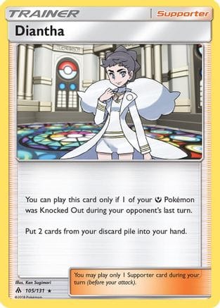 'Pokemon - 'Diantha 105/131  - Reverse Holofoil SM  Forbidden Light - Holo Rare