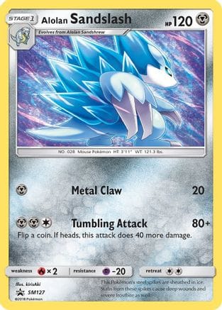 'Pokemon - 'Alolan Sandslash SM127  - Holofoil SM Promos - Promo