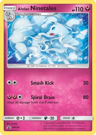 'Pokemon - 'Alolan Ninetales SM128  SM Promos - Promo