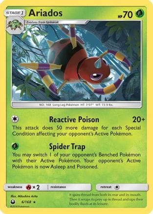 'Pokemon - 'Ariados 006  - Holofoil SM  Celestial Storm - Holo Rare