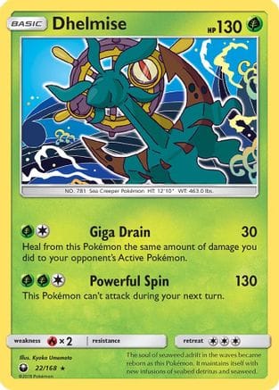 'Pokemon - 'Dhelmise 022  - Reverse Holofoil SM  Celestial Storm - Rare