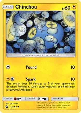 'Pokemon - 'Chinchou 049/168  SM  Celestial Storm - Common