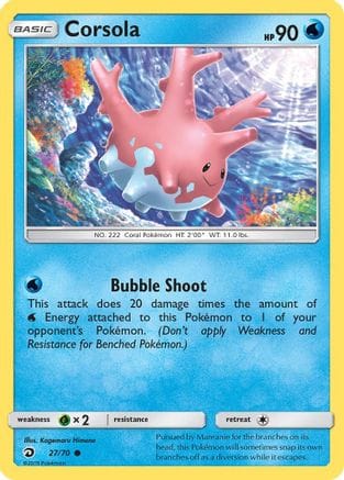 'Pokemon - 'Corsola 027/70  Dragon Majesty - Common