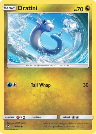 'Pokemon - 'Dratini (35) 035/70  - Reverse Holofoil Dragon Majesty - Common