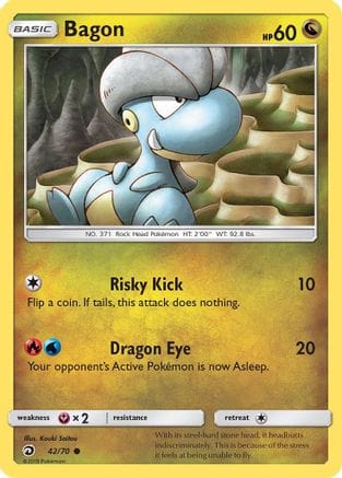 'Pokemon - 'Bagon 042  - Reverse Holofoil Dragon Majesty - Common