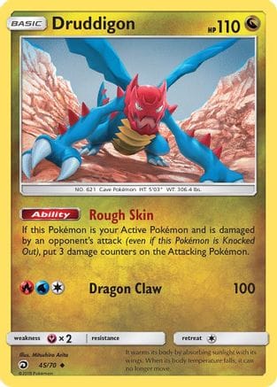 'Pokemon - 'Druddigon 045/70  Dragon Majesty - Uncommon