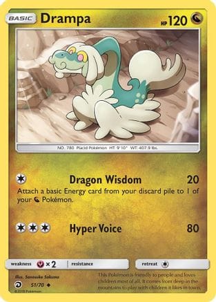 'Pokemon - 'Drampa 051/70  Dragon Majesty - Uncommon