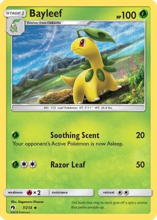 'Pokemon - 'Bayleef 007/214  SM  Lost Thunder - Uncommon