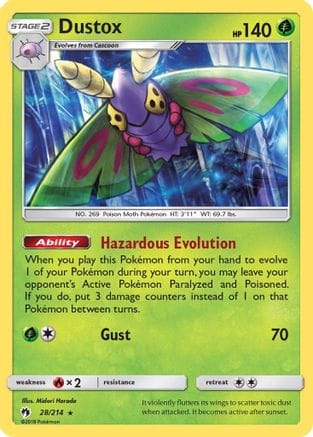 'Pokemon - 'Dustox 028  SM  Lost Thunder - Rare