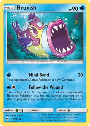 'Pokemon - 'Bruxish 070/214  SM  Lost Thunder - Common