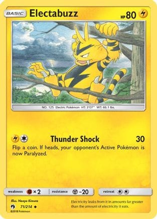 'Pokemon - 'Electabuzz 071  SM  Lost Thunder - Uncommon