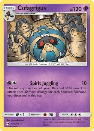 'Pokemon - 'Cofagrigus 100  SM  Lost Thunder - Rare