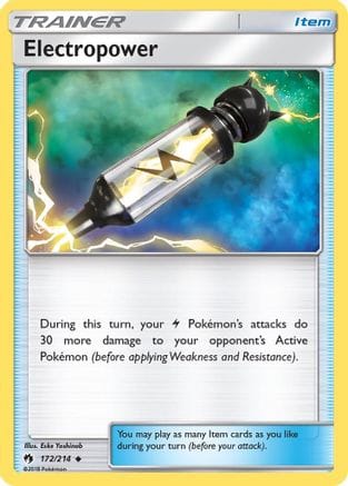 'Pokemon - 'Electropower 172/214  - Reverse Holofoil SM  Lost Thunder - Uncommon