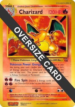 'Pokemon - 'Charizard 004/102  - Holofoil Jumbo Cards - Promo