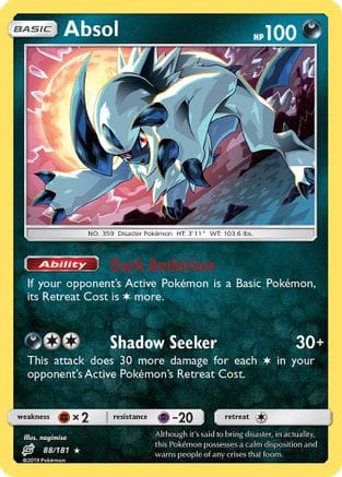 'Pokemon - 'Absol 088/181  - Holofoil SM  Team Up - Holo Rare