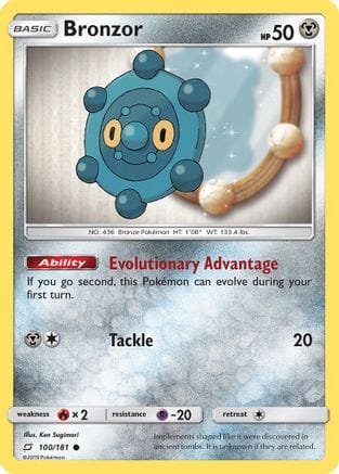 'Pokemon - 'Bronzor 100/181  SM  Team Up - Common