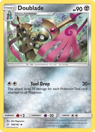 'Pokemon - 'Doublade 108  SM  Team Up - Uncommon