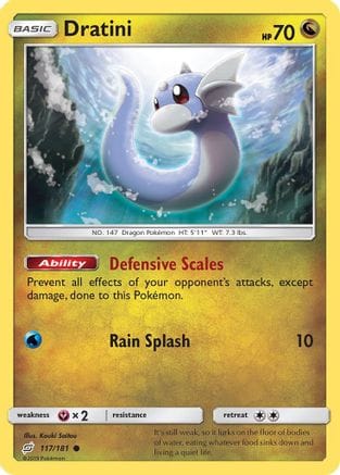 'Pokemon - 'Dratini (117) 117/181  - Reverse Holofoil SM  Team Up - Common
