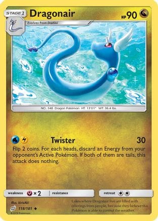 'Pokemon - 'Dragonair 118/181  - Reverse Holofoil SM  Team Up - Uncommon