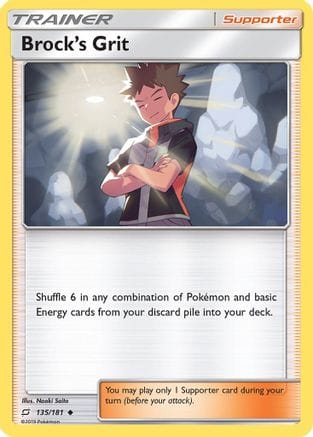 'Pokemon - 'Brock's Grit 135/181  SM  Team Up - Uncommon