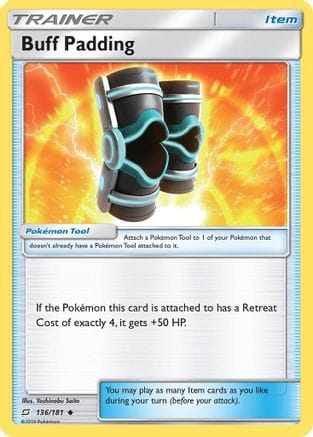 'Pokemon - 'Buff Padding 136/181  - Reverse Holofoil SM  Team Up - Uncommon