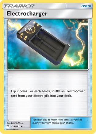 'Pokemon - 'Electrocharger 139/181  - Reverse Holofoil SM  Team Up - Uncommon