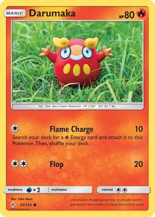 'Pokemon - 'Darumaka 023/214  - Reverse Holofoil SM  Unbroken Bonds - Common