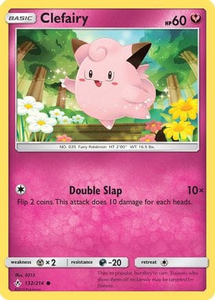 'Pokemon - 'Clefairy 132/214  - Reverse Holofoil SM  Unbroken Bonds - Common