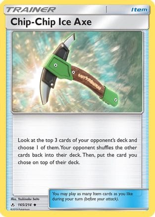 'Pokemon - 'Chip-Chip Ice Axe 165/214  SM  Unbroken Bonds - Uncommon