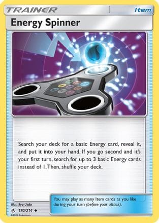 'Pokemon - 'Energy Spinner 170/214  - Reverse Holofoil SM  Unbroken Bonds - Uncommon