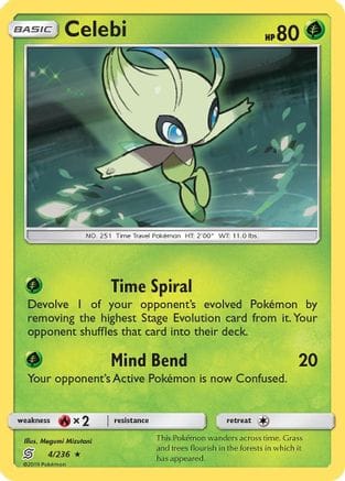'Pokemon - 'Celebi 004/236  - Holofoil SM  Unified Minds - Holo Rare